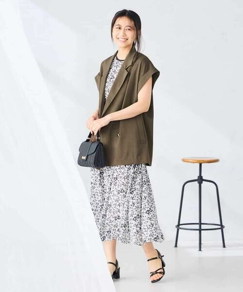 a.v.v / アー・ヴェ・ヴェ テーラードジャケット | 【ストレッチ/洗える】フレンチスリーブジレジャケット | 詳細8