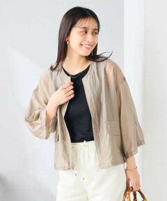a.v.v / アー・ヴェ・ヴェ ノーカラージャケット | ノーカラーシアーブルゾン