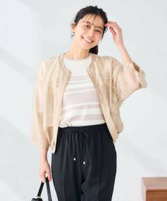 a.v.v / アー・ヴェ・ヴェ ノーカラージャケット | ノーカラーシアーブルゾン