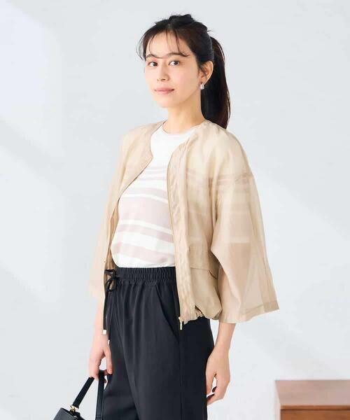 a.v.v / アー・ヴェ・ヴェ ノーカラージャケット | ノーカラーシアーブルゾン | 詳細11