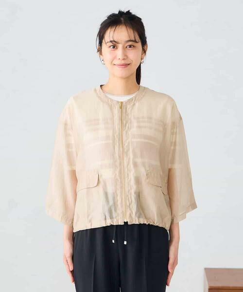 a.v.v / アー・ヴェ・ヴェ ノーカラージャケット | ノーカラーシアーブルゾン | 詳細17