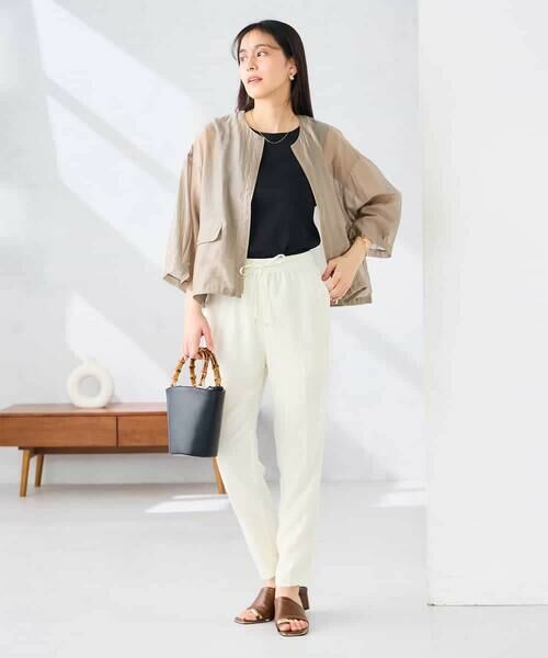 a.v.v / アー・ヴェ・ヴェ ノーカラージャケット | ノーカラーシアーブルゾン | 詳細4