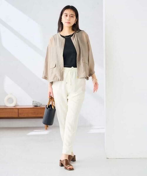 a.v.v / アー・ヴェ・ヴェ ノーカラージャケット | ノーカラーシアーブルゾン | 詳細5