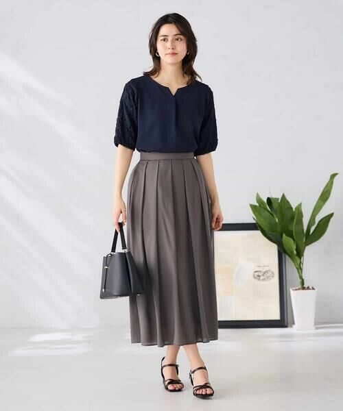 a.v.v / アー・ヴェ・ヴェ カットソー | レースジャガードスリーブトップス | 詳細3