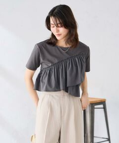 a.v.v / アー・ヴェ・ヴェ カットソー | フリルドッキングTシャツ