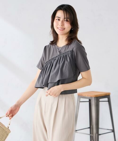 a.v.v / アー・ヴェ・ヴェ カットソー | フリルドッキングTシャツ | 詳細7