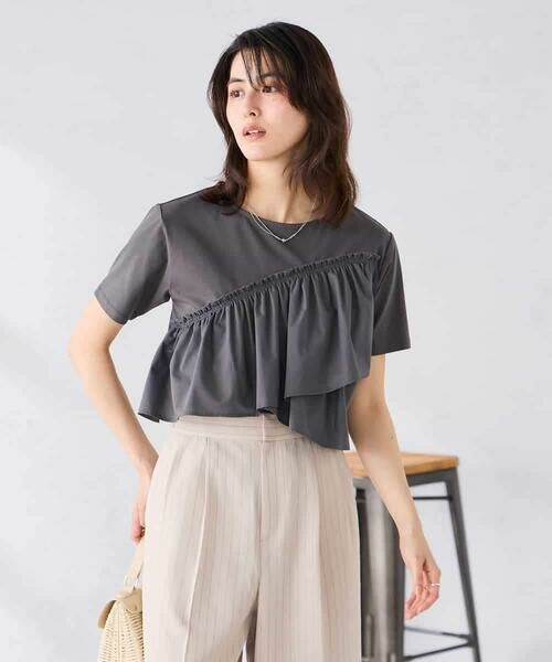 a.v.v / アー・ヴェ・ヴェ カットソー | フリルドッキングTシャツ | 詳細8