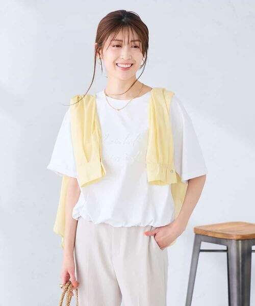 a.v.v / アー・ヴェ・ヴェ カットソー | 裾ドロストロゴTシャツ | 詳細10