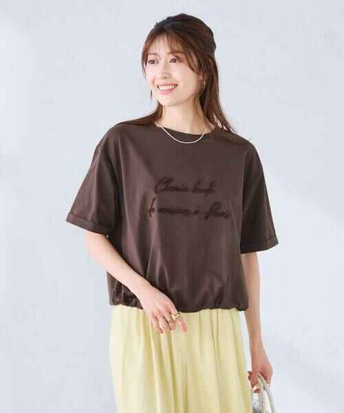 a.v.v / アー・ヴェ・ヴェ カットソー | 裾ドロストロゴTシャツ | 詳細2