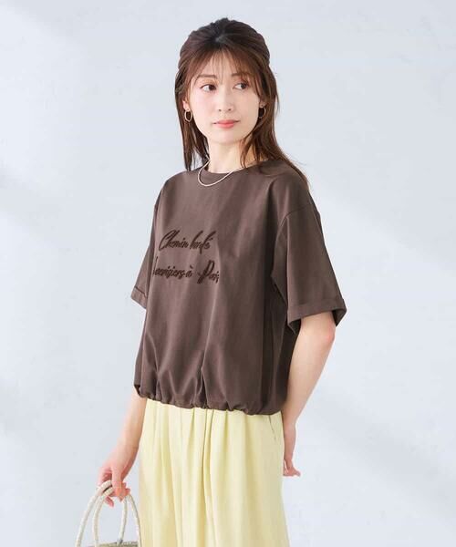 a.v.v / アー・ヴェ・ヴェ カットソー | 裾ドロストロゴTシャツ | 詳細3