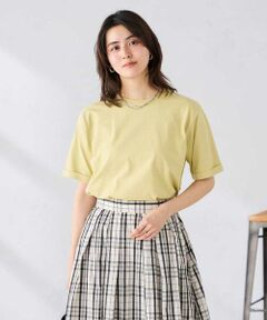 a.v.v / アー・ヴェ・ヴェ カットソー | 【接触冷感/UVカット/コットン100%/WEB限定】ロールアップハーフスリーブTシャツ