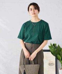 a.v.v / アー・ヴェ・ヴェ カットソー | 【接触冷感/UVカット/コットン100%/WEB限定】ロールアップハーフスリーブTシャツ