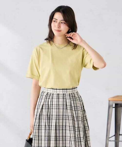 a.v.v / アー・ヴェ・ヴェ カットソー | 【接触冷感/UVカット/コットン100%/WEB限定】ロールアップハーフスリーブTシャツ | 詳細1