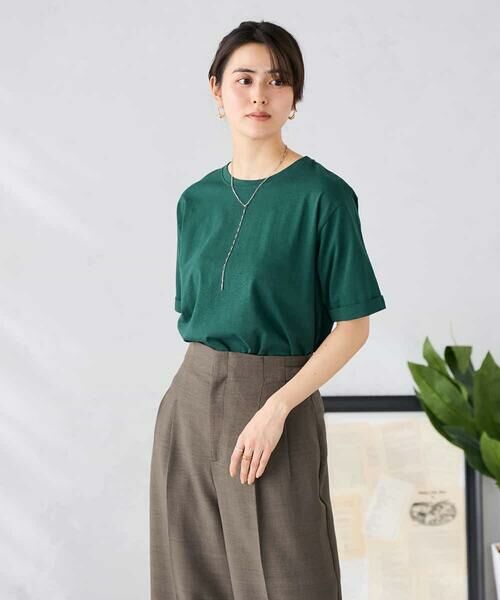 a.v.v / アー・ヴェ・ヴェ カットソー | 【接触冷感/UVカット/コットン100%/WEB限定】ロールアップハーフスリーブTシャツ | 詳細10