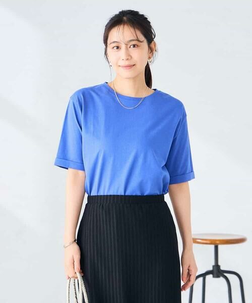 a.v.v / アー・ヴェ・ヴェ カットソー | 【接触冷感/UVカット/コットン100%/WEB限定】ロールアップハーフスリーブTシャツ | 詳細15