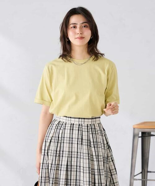 a.v.v / アー・ヴェ・ヴェ カットソー | 【接触冷感/UVカット/コットン100%/WEB限定】ロールアップハーフスリーブTシャツ | 詳細2