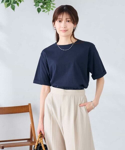 a.v.v / アー・ヴェ・ヴェ カットソー | 【接触冷感/UVカット/コットン100%/WEB限定】ロールアップハーフスリーブTシャツ | 詳細22