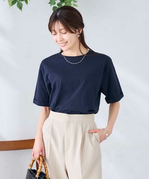 a.v.v / アー・ヴェ・ヴェ カットソー | 【接触冷感/UVカット/コットン100%/WEB限定】ロールアップハーフスリーブTシャツ | 詳細23