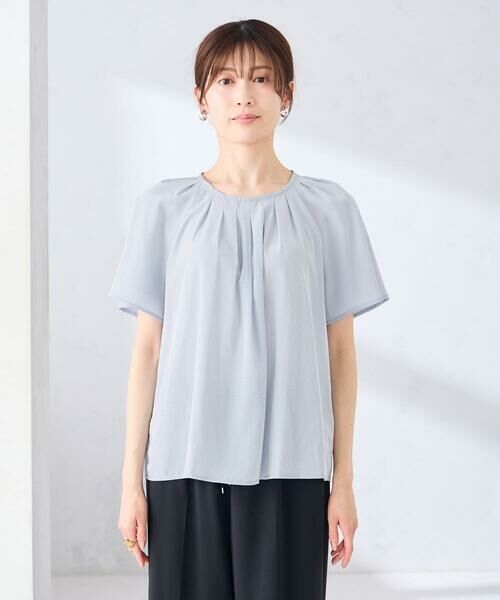 a.v.v / アー・ヴェ・ヴェ シャツ・ブラウス | 【洗える】ドビードットフレアスリーブブラウス | 詳細10