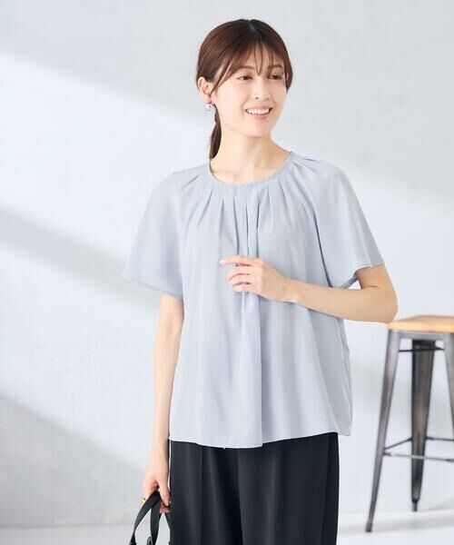 a.v.v / アー・ヴェ・ヴェ シャツ・ブラウス | 【洗える】ドビードットフレアスリーブブラウス | 詳細3