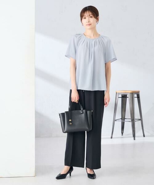 a.v.v / アー・ヴェ・ヴェ シャツ・ブラウス | 【洗える】ドビードットフレアスリーブブラウス | 詳細4