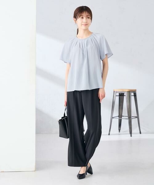 a.v.v / アー・ヴェ・ヴェ シャツ・ブラウス | 【洗える】ドビードットフレアスリーブブラウス | 詳細5