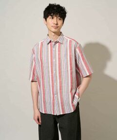 a.v.v / アー・ヴェ・ヴェ シャツ・ブラウス | 【洗濯機で洗える】マルチストライプワイドシルエットシャツ