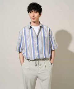 a.v.v / アー・ヴェ・ヴェ シャツ・ブラウス | 【洗濯機で洗える】マルチストライプワイドシルエットシャツ