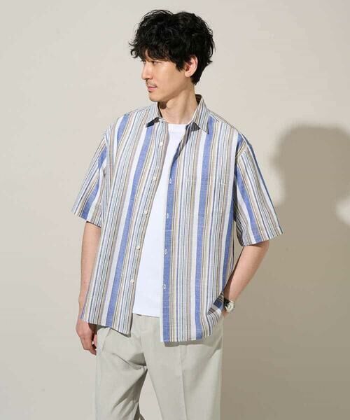 a.v.v / アー・ヴェ・ヴェ シャツ・ブラウス | 【洗濯機で洗える】マルチストライプワイドシルエットシャツ | 詳細12