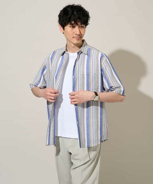 a.v.v / アー・ヴェ・ヴェ シャツ・ブラウス | 【洗濯機で洗える】マルチストライプワイドシルエットシャツ | 詳細14