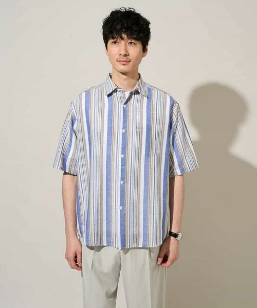 a.v.v / アー・ヴェ・ヴェ シャツ・ブラウス | 【洗濯機で洗える】マルチストライプワイドシルエットシャツ | 詳細15