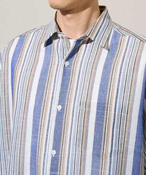 a.v.v / アー・ヴェ・ヴェ シャツ・ブラウス | 【洗濯機で洗える】マルチストライプワイドシルエットシャツ | 詳細21