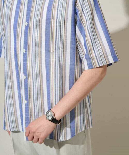 a.v.v / アー・ヴェ・ヴェ シャツ・ブラウス | 【洗濯機で洗える】マルチストライプワイドシルエットシャツ | 詳細22