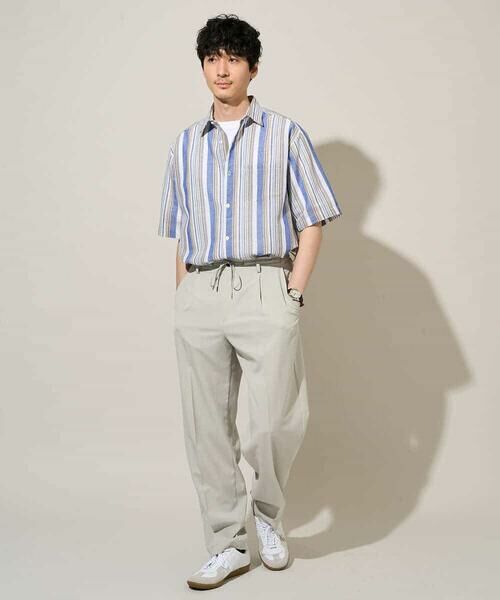 a.v.v / アー・ヴェ・ヴェ シャツ・ブラウス | 【洗濯機で洗える】マルチストライプワイドシルエットシャツ | 詳細3