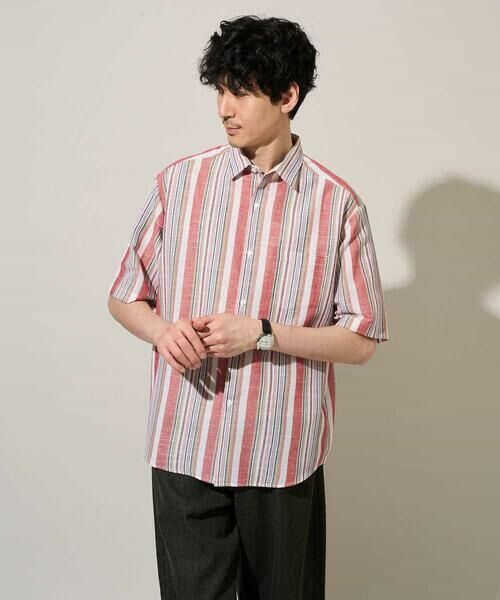 a.v.v / アー・ヴェ・ヴェ シャツ・ブラウス | 【洗濯機で洗える】マルチストライプワイドシルエットシャツ | 詳細8