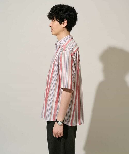 a.v.v / アー・ヴェ・ヴェ シャツ・ブラウス | 【洗濯機で洗える】マルチストライプワイドシルエットシャツ | 詳細9