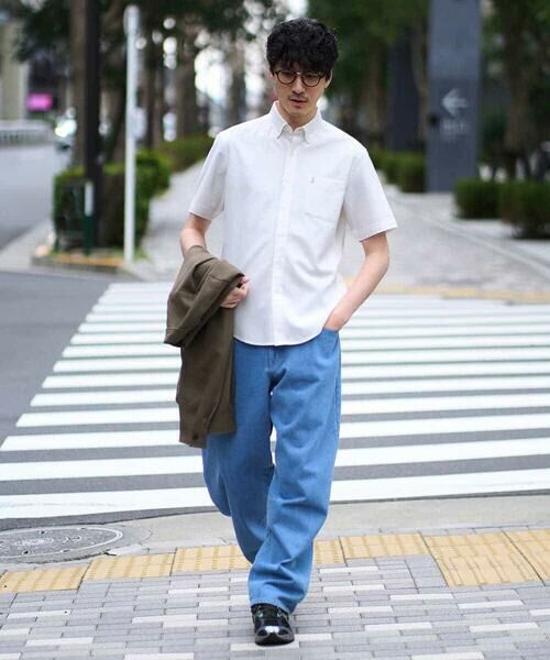 a.v.v / アー・ヴェ・ヴェ シャツ・ブラウス | 【イージーケア/洗濯機で洗える/速乾/接触冷感/毛玉になりにくい】オックスハンソデシャツ | 詳細1