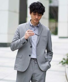 a.v.v / アー・ヴェ・ヴェ セットアップ | 【イージーケア/洗濯機で洗える/吸水速乾/毛玉になりにくい】シアサッカースマートジャケット