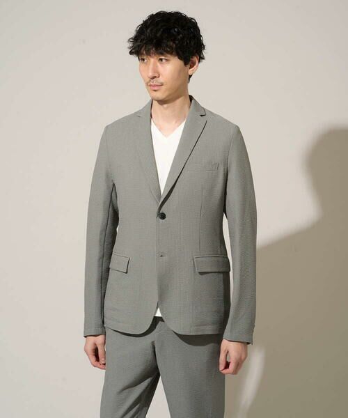 a.v.v / アー・ヴェ・ヴェ セットアップ | 【イージーケア/洗濯機で洗える/吸水速乾/毛玉になりにくい】シアサッカースマートジャケット | 詳細10