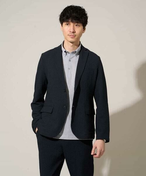 a.v.v / アー・ヴェ・ヴェ セットアップ | 【イージーケア/洗濯機で洗える/吸水速乾/毛玉になりにくい】シアサッカースマートジャケット | 詳細12