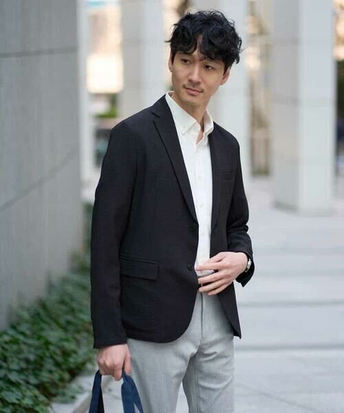 a.v.v / アー・ヴェ・ヴェ セットアップ | 【イージーケア/洗濯機で洗える/吸水速乾/毛玉になりにくい】シアサッカースマートジャケット | 詳細9