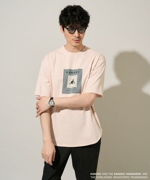 a.v.v / アー・ヴェ・ヴェ カットソー | 【コラボ/接触冷感】ＫＡＮＧＯＬスクエアプリントロングシルエットカットソー（ピンク）