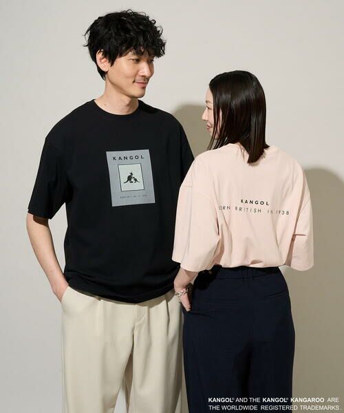 a.v.v / アー・ヴェ・ヴェ カットソー | 【コラボ/接触冷感】ＫＡＮＧＯＬスクエアプリントロングシルエットカットソー（ブラック）