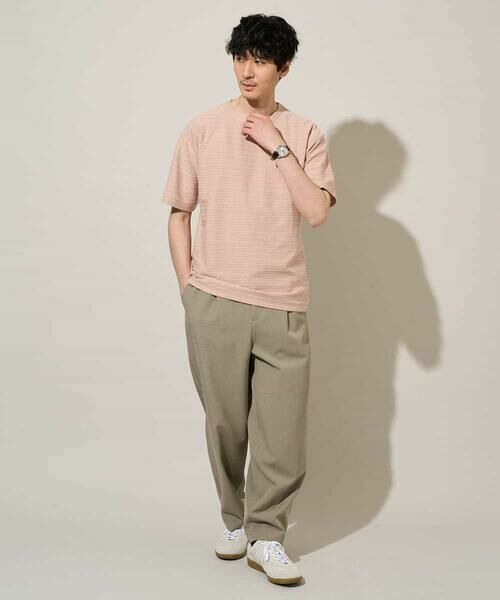 a.v.v / アー・ヴェ・ヴェ カットソー | 【イージーケア/洗濯機で洗える】タックメランジセミワイドシルエットクルーネックカットソー | 詳細2