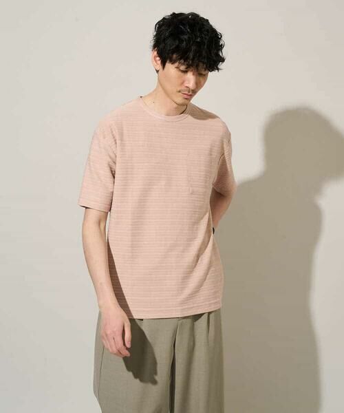 a.v.v / アー・ヴェ・ヴェ カットソー | 【イージーケア/洗濯機で洗える】タックメランジセミワイドシルエットクルーネックカットソー | 詳細8