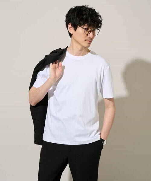 a.v.v / アー・ヴェ・ヴェ カットソー | 【洗濯機で洗える/接触冷感/UVカット/毛玉になりにくい】シルケットスムースクルーネックスマートＴシャツ | 詳細23