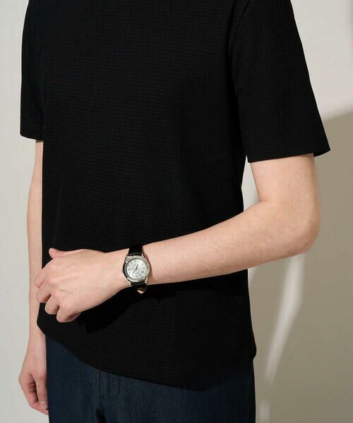 a.v.v / アー・ヴェ・ヴェ カットソー | 【イージーケア/洗濯機で洗える/接触冷感/毛玉になりにくい】ワイドハニカムジャカードクルーネックスマートＴシャツ | 詳細10