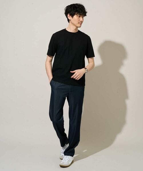 a.v.v / アー・ヴェ・ヴェ カットソー | 【イージーケア/洗濯機で洗える/接触冷感/毛玉になりにくい】ワイドハニカムジャカードクルーネックスマートＴシャツ | 詳細3