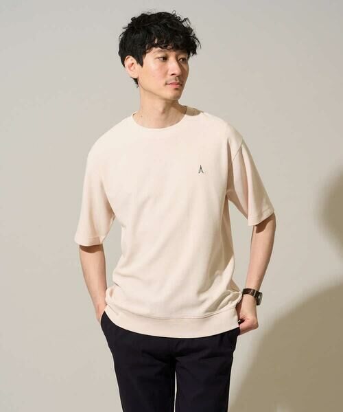 a.v.v / アー・ヴェ・ヴェ カットソー | 【イージーケア/洗濯機で洗える/接触冷感/毛玉になりにくい】ライトアゼ１ポイントシシュウスウェットＴ（ピンク）