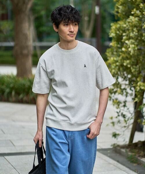 a.v.v / アー・ヴェ・ヴェ カットソー | 【イージーケア/洗濯機で洗える/接触冷感/毛玉になりにくい】ライトアゼ１ポイントシシュウスウェットＴ（ライトグレー）